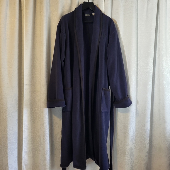 L.L.Bean Men's Winter Robe, Size XL-Tall, Blue, House wear, Comfortable - Picture 7 of 9